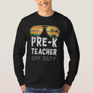 Camiseta Profesora pre-K de vacaciones de sol de servicio