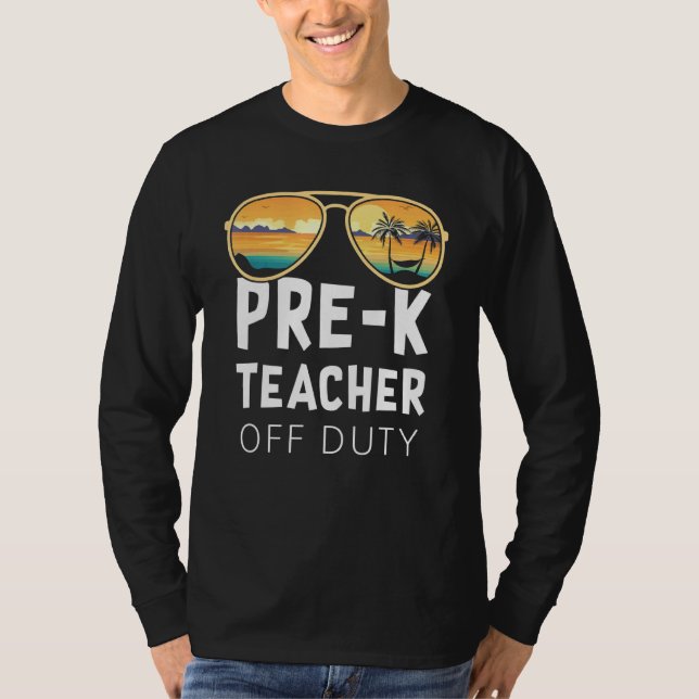 Camiseta Profesora pre-K de vacaciones de sol de servicio (Anverso)