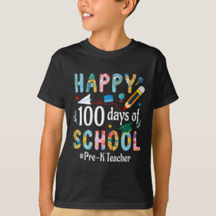 Camiseta Profesora pre-k Divertido 100° día de clases