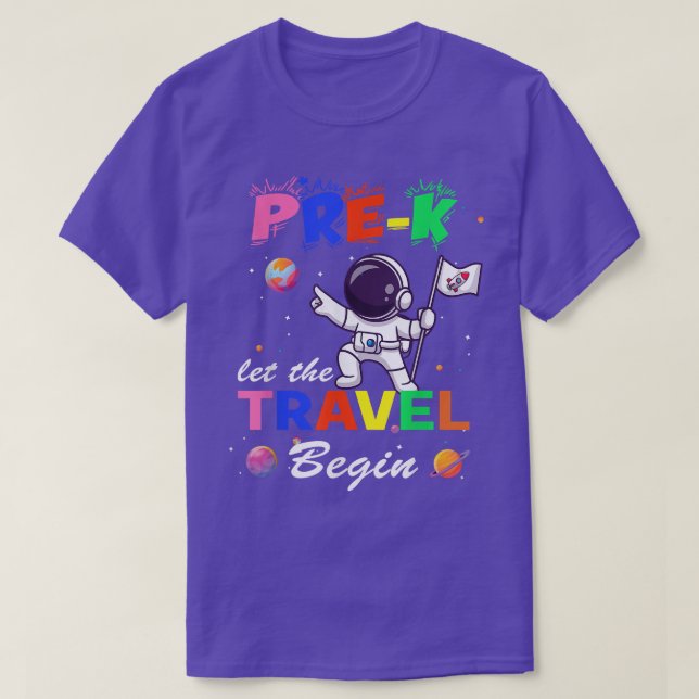 Camiseta Profesora preescolar deja que el viaje comience la (Diseño del anverso)