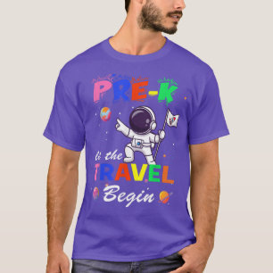 Camiseta Profesora preescolar deja que el viaje comience la