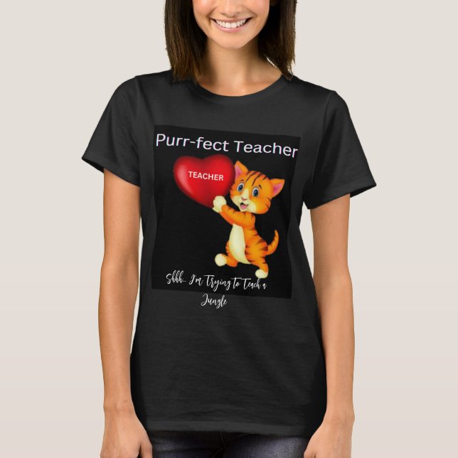 Camiseta Profesora Purr-fectamente Pawsome (Anverso)