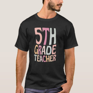 Camiseta Profesora Retro de Quinto Grado Estudiante de 5º G