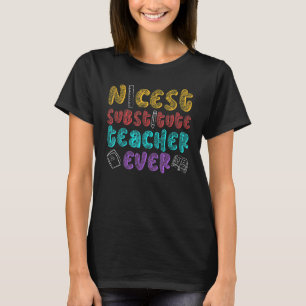 Camiseta Profesora sustituta más amable de todos los hombre