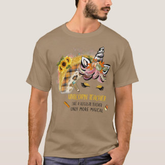 Camiseta Profesora Unicornio de Acción de Gracias Unicornio