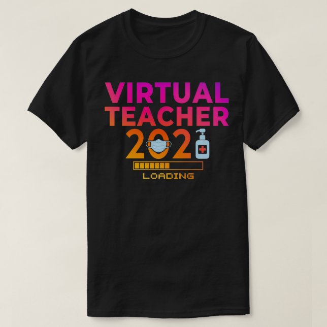 Camiseta Profesora virtual 2021 Clase divertida de 2021 en  (Diseño del anverso)