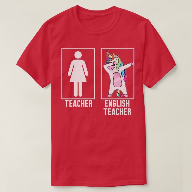 Camiseta Profesora vs. profesora de inglés 1 (Diseño del anverso)