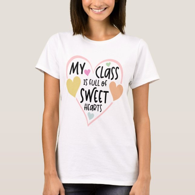 Camiseta Profesora Y Estudiante Día de San Valentín SCariño (Anverso)