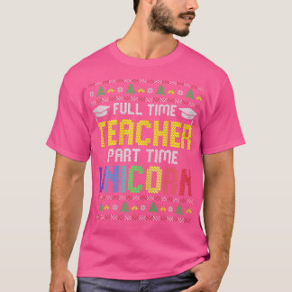 Camiseta Profesoras a tiempo completo Navidades de Unicorn