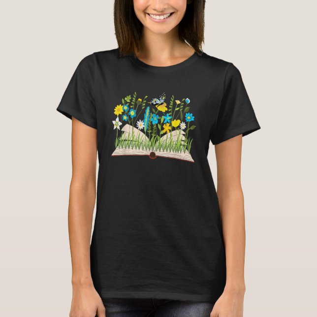 Camiseta Profesoras de Flores Flores Silvestres Libro Flora (Anverso)
