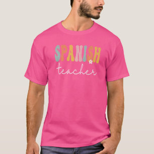 Camiseta Profesoras españolas retro Groovy felices primer d