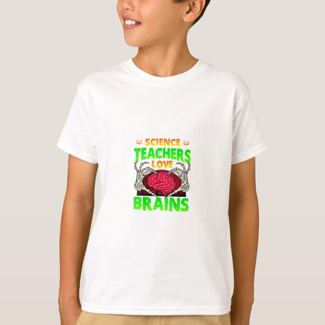 Camiseta Profesores Brains Skeleton Halloween (Anverso)