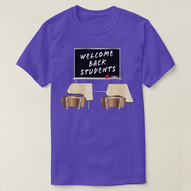 Camiseta Profesores dan la bienvenida a estudiantes que ens (Diseño del anverso)