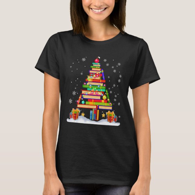 Camiseta Profesores de Árboles de Navidad aman leer libros  (Anverso)