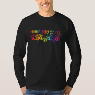 Camiseta Profesores de escuela primaria: Rainbow Happy Firs