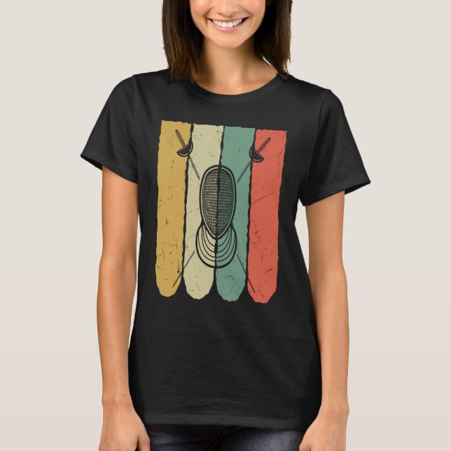 Camiseta Profesores de esgrima de cascos de la máscara de e (Anverso)