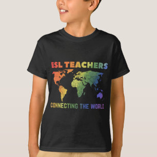 Camiseta Profesores de ESL conectando al profesor virtual m