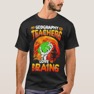 Camiseta Profesores de geografía aman a profesores de cereb