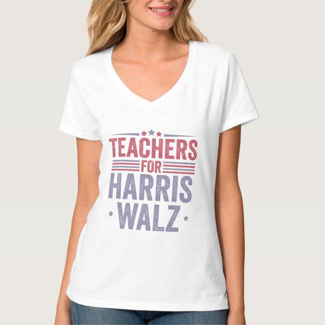 Camiseta Profesores de Harris Walz de vuelta a las eleccion (Anverso)