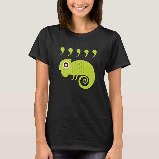 Camiseta Profesores de inglés Comma Chameleon 80 (Anverso)