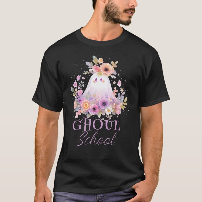 Camiseta Profesores de la escuela Ghoul Halloween Ghost T-S (Anverso)