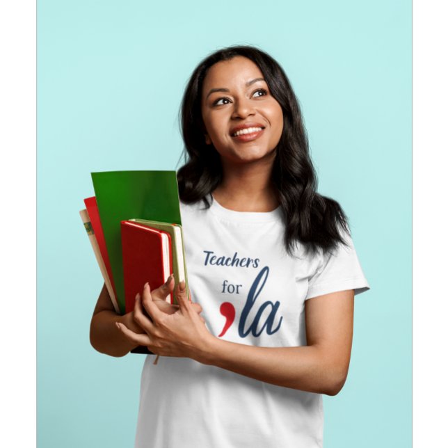 Camiseta Profesores de 'la Kamala Harris. Blanca (Subido por el creador)