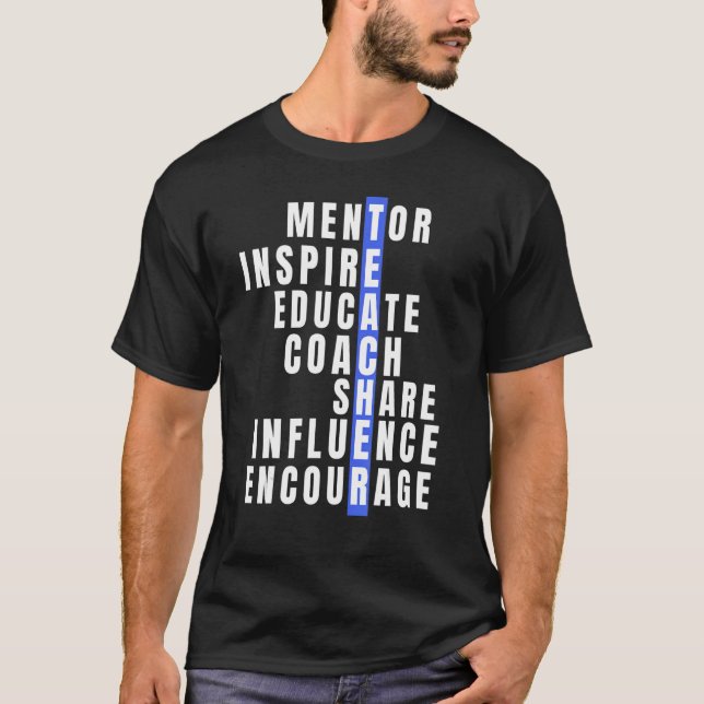 Camiseta Profesores de mentores inspiran a educar a los ent (Anverso)