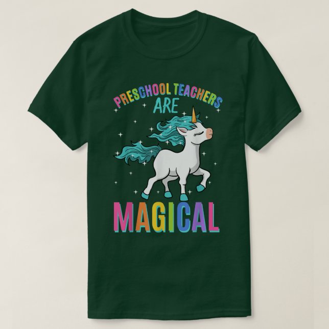 Camiseta Profesores de preescolar son docentes mágicos de U (Diseño del anverso)