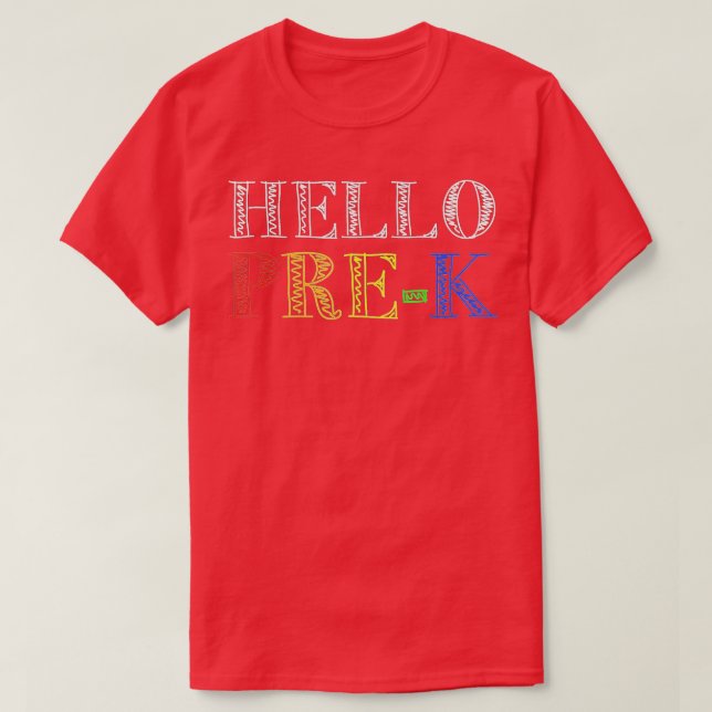 Camiseta Profesores De PreK Regalos De Primer Día De Colegi (Diseño del anverso)