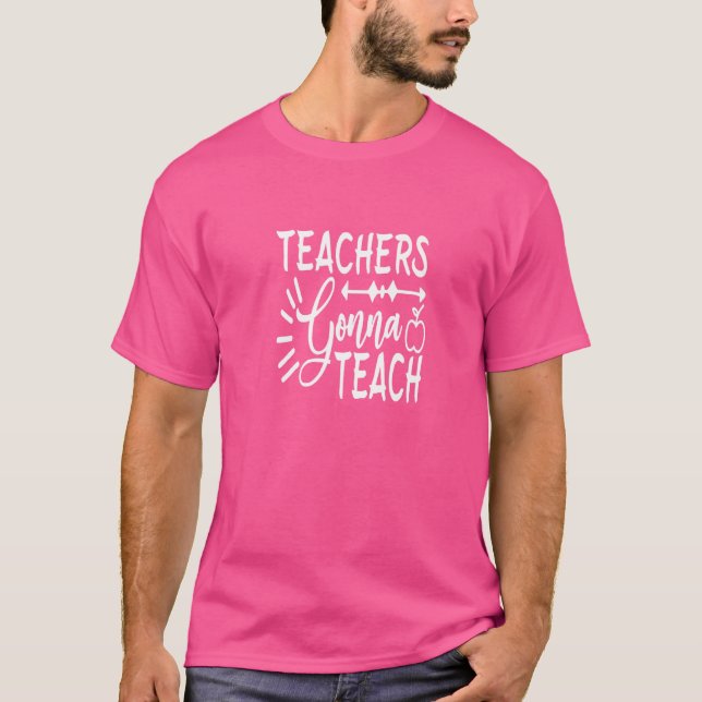 Camiseta Profesores Enseñarán A Estudiantes Docentes (Anverso)