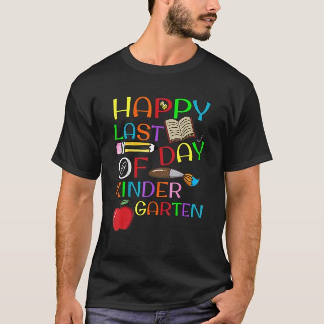 Camiseta Profesores Estudiantiles Felices El Último Día De  (Anverso)