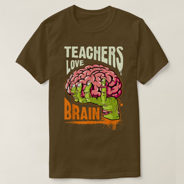 Camiseta Profesores, Halloween, Cerebro 6469 (Diseño del anverso)