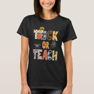Camiseta Profesores Halloween Trick O Enseñanza De Hallowee