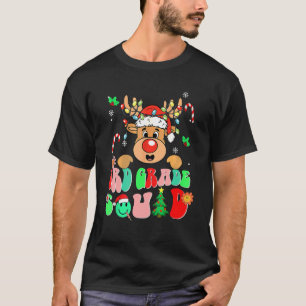 Camiseta Profesores Navidades graciosos renos de tercer gra