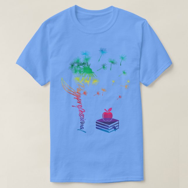 Camiseta Profesores Paraprofesionales de Flores Voladoras d (Diseño del anverso)
