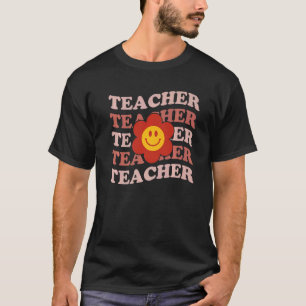 Camiseta Profesores Retro Inspiradores Flores Elementales S