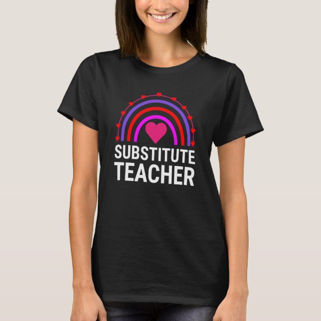 Camiseta Profesores sustitutos del Rainbow Cute Profesores (Anverso)