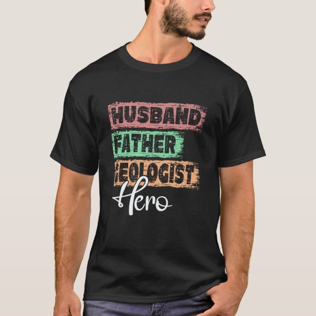 Camiseta Profession dad hero father Geologist (Anverso)
