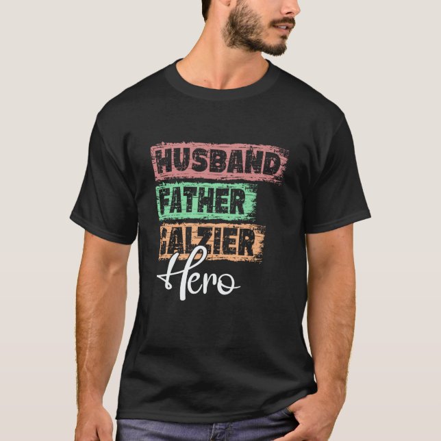 Camiseta Profession dad hero father Glazier  1 (Anverso)