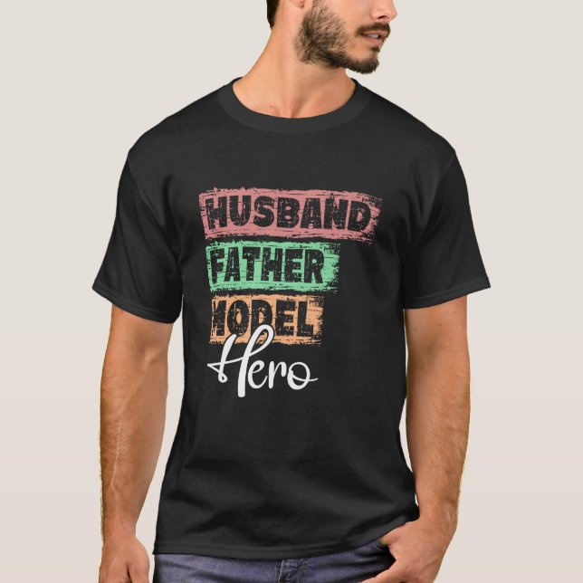 Camiseta Profession dad hero father Model  1 (Anverso)