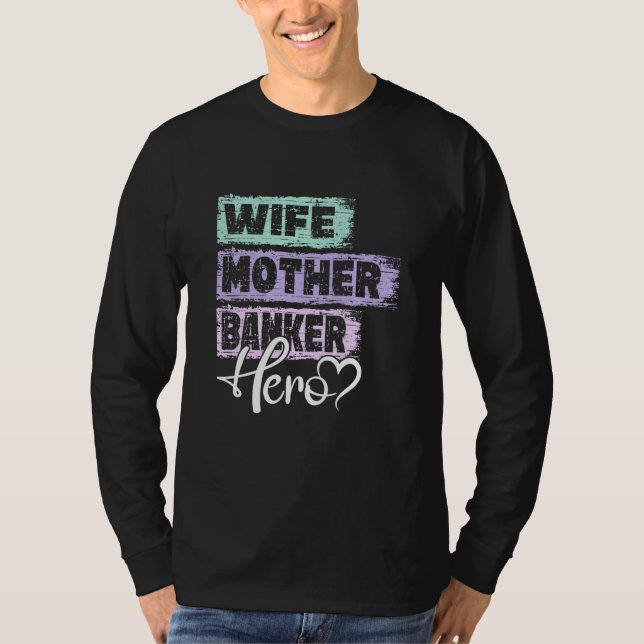 Camiseta Profession mom hero mother Banker (Anverso)