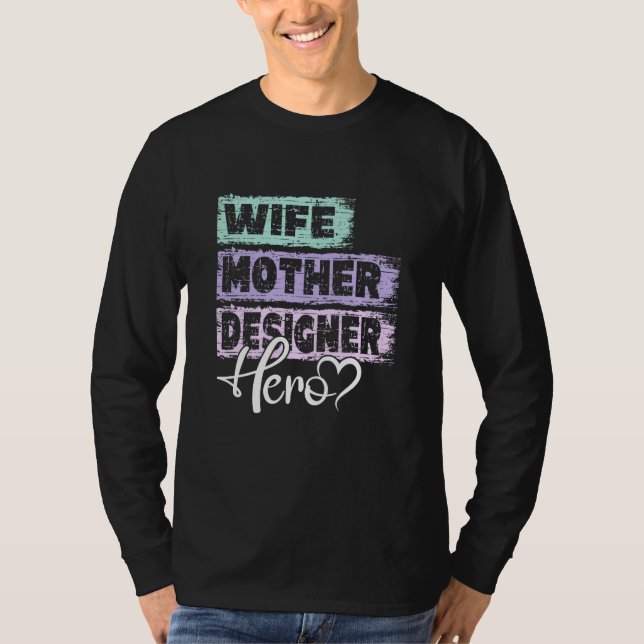 Camiseta Profession mom hero mother Designer (Anverso)
