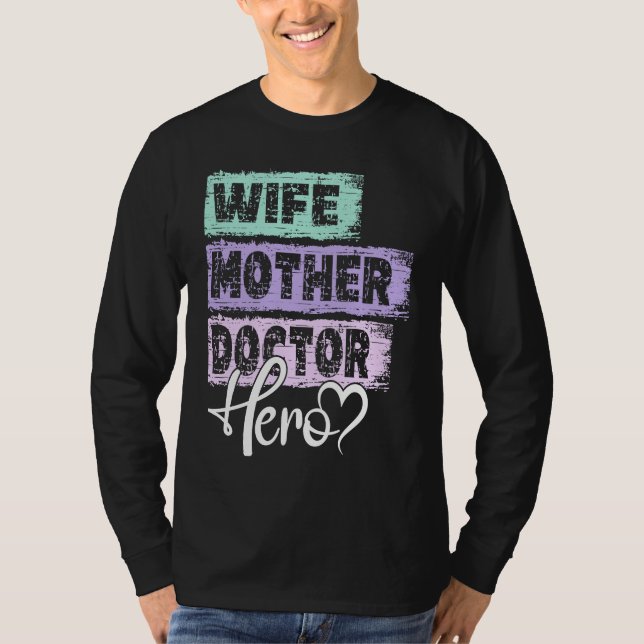 Camiseta Profession mom hero mother Doctor  1 (Anverso)