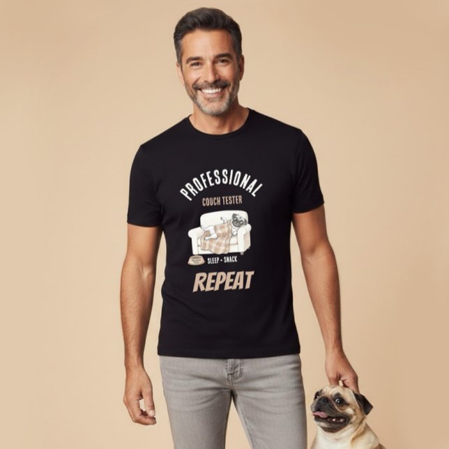 Camiseta Professional Couch Tester – Cozy Paws Collection (Subido por el creador)