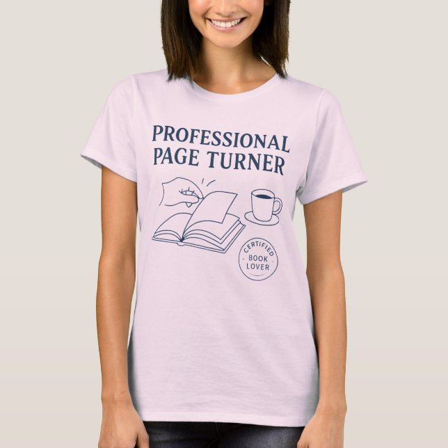 Camiseta Professional Page Turner - Funny Book Lover (Anverso)