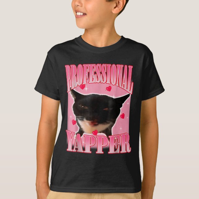 Camiseta Professional Yapper Cat Funny Oddly Specific Dank  (Anverso)