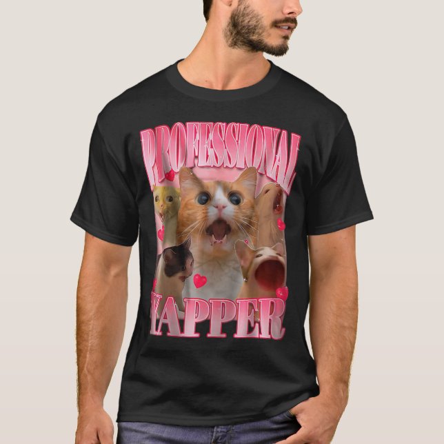 Camiseta Professional Yapper Cat Funny Oddly Specific Dank  (Anverso)