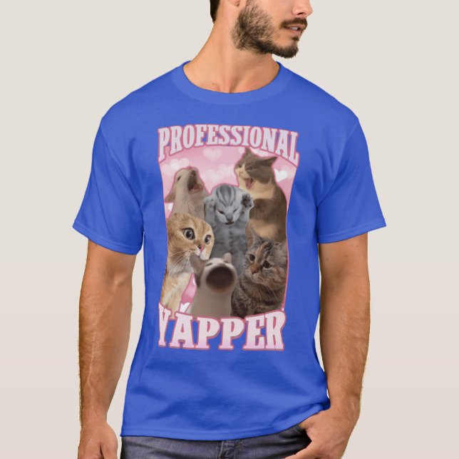 Camiseta professional yapper funny cat meme friend family (Anverso)