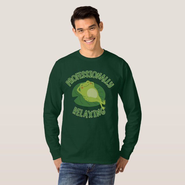 Camiseta Professionally Relaxing Frog (Anverso completo)