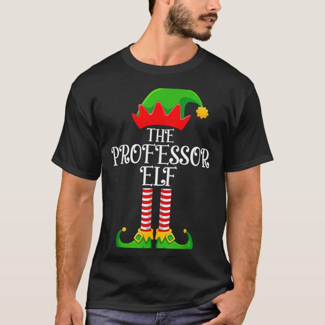Camiseta Professor Elf Christmas Family Matching Funny Love (Anverso)